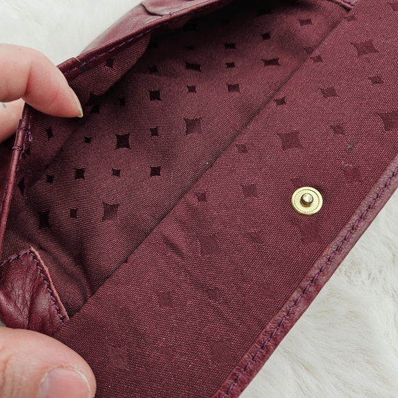 Fossil Long‎ Live Vintage Buttery Soft Leather Emory Wallet Red Clutch - Picture 8 of 9